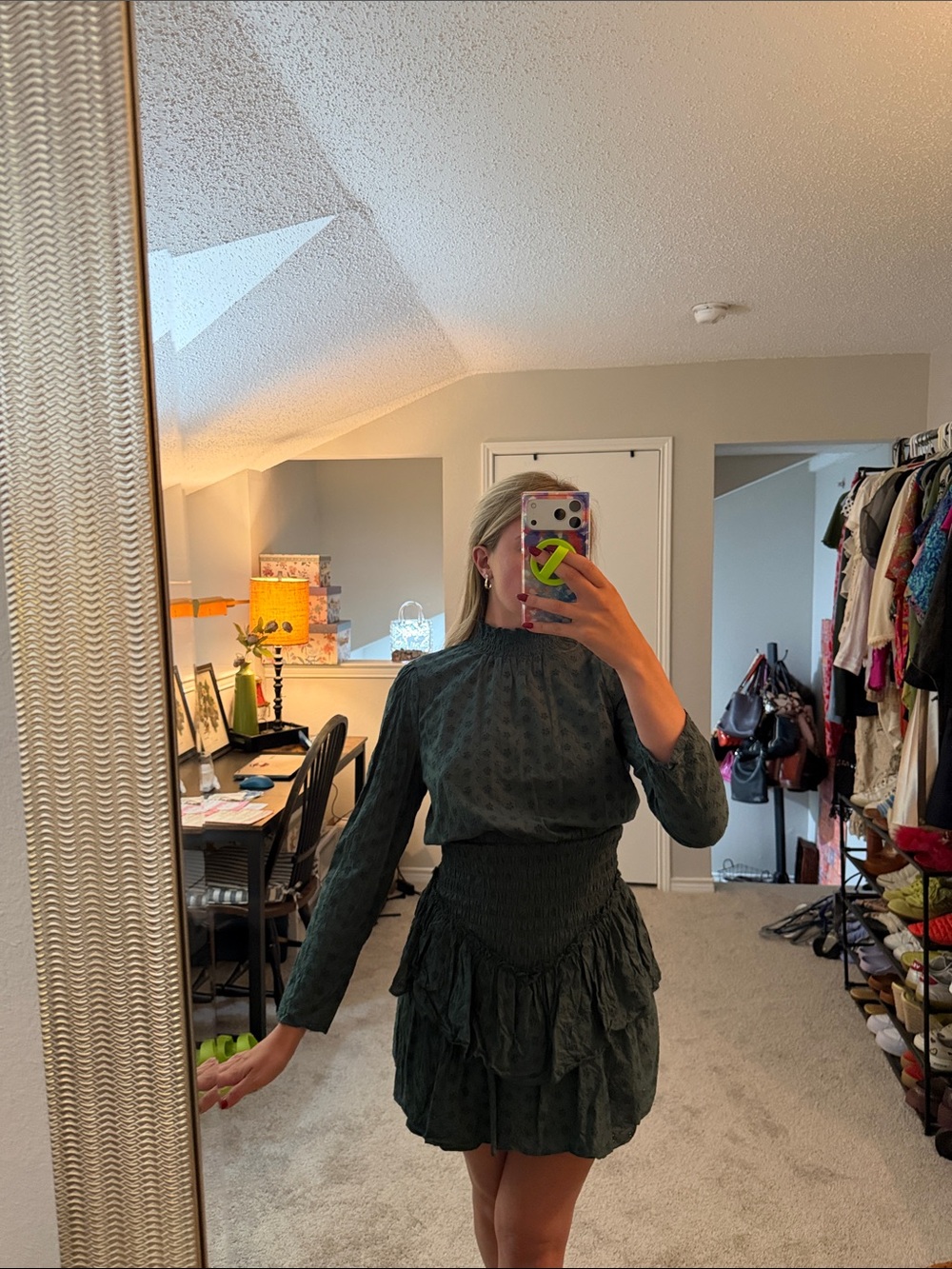 ASOS Dark Green Mini Dress